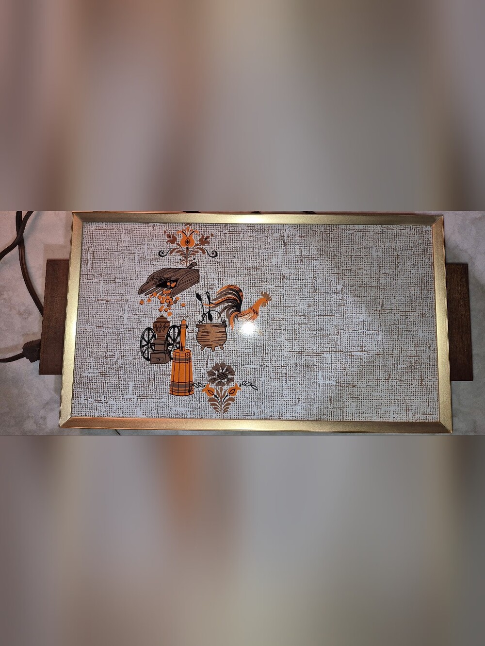 Vintage Cornwall Electric Food Warming Tray w/ a mid-century modern Farm Style